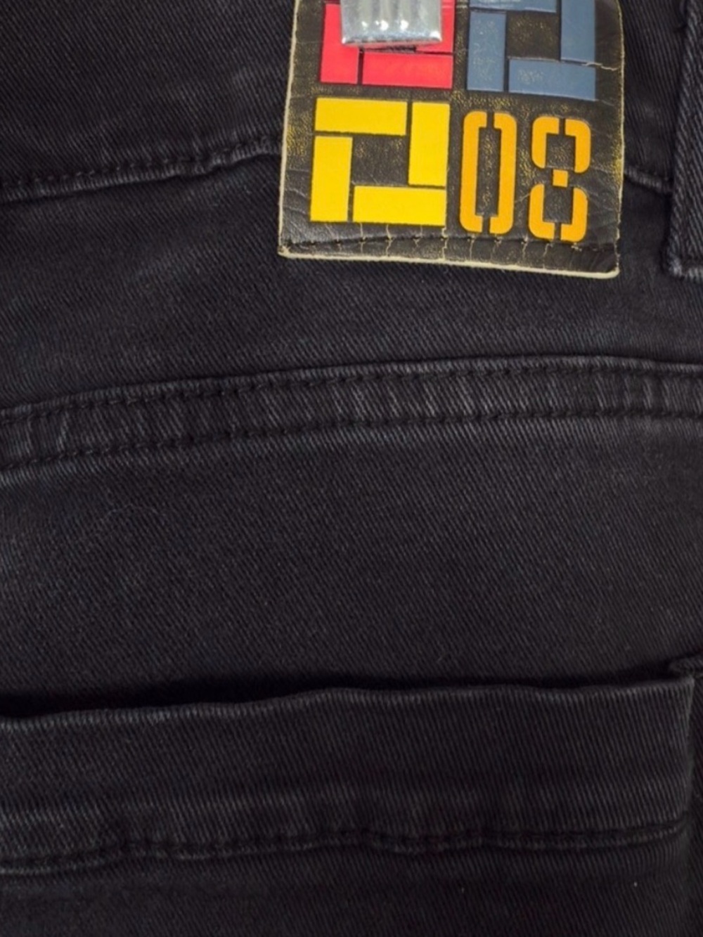 Demolition Men’s Sleek Black Moto Skinny Jean Size 38 - Picture 8 of 9